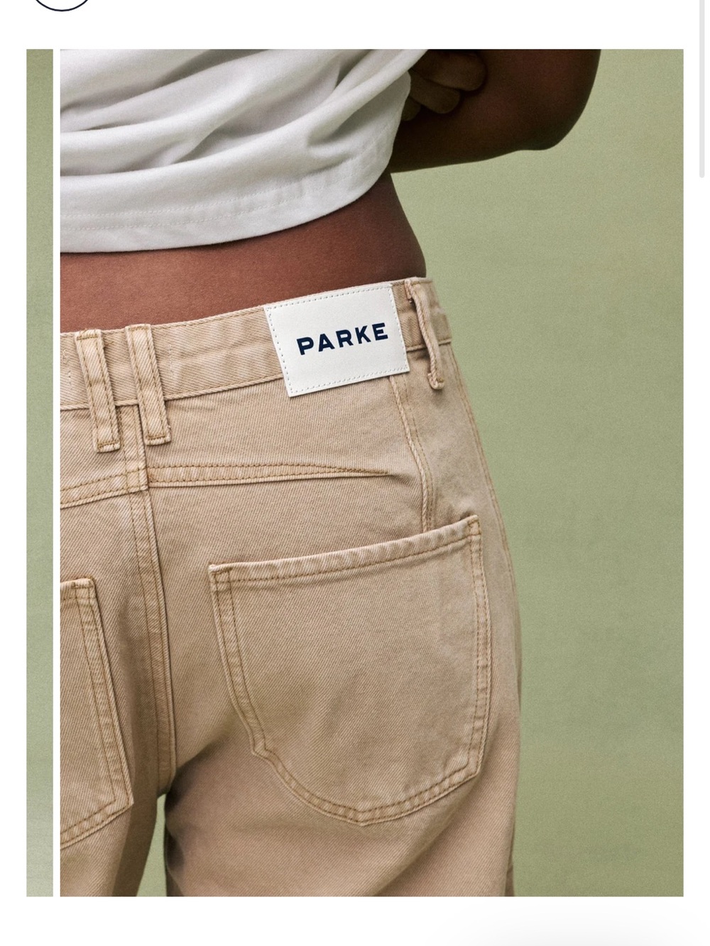 Parke horseshoe jeans in camel